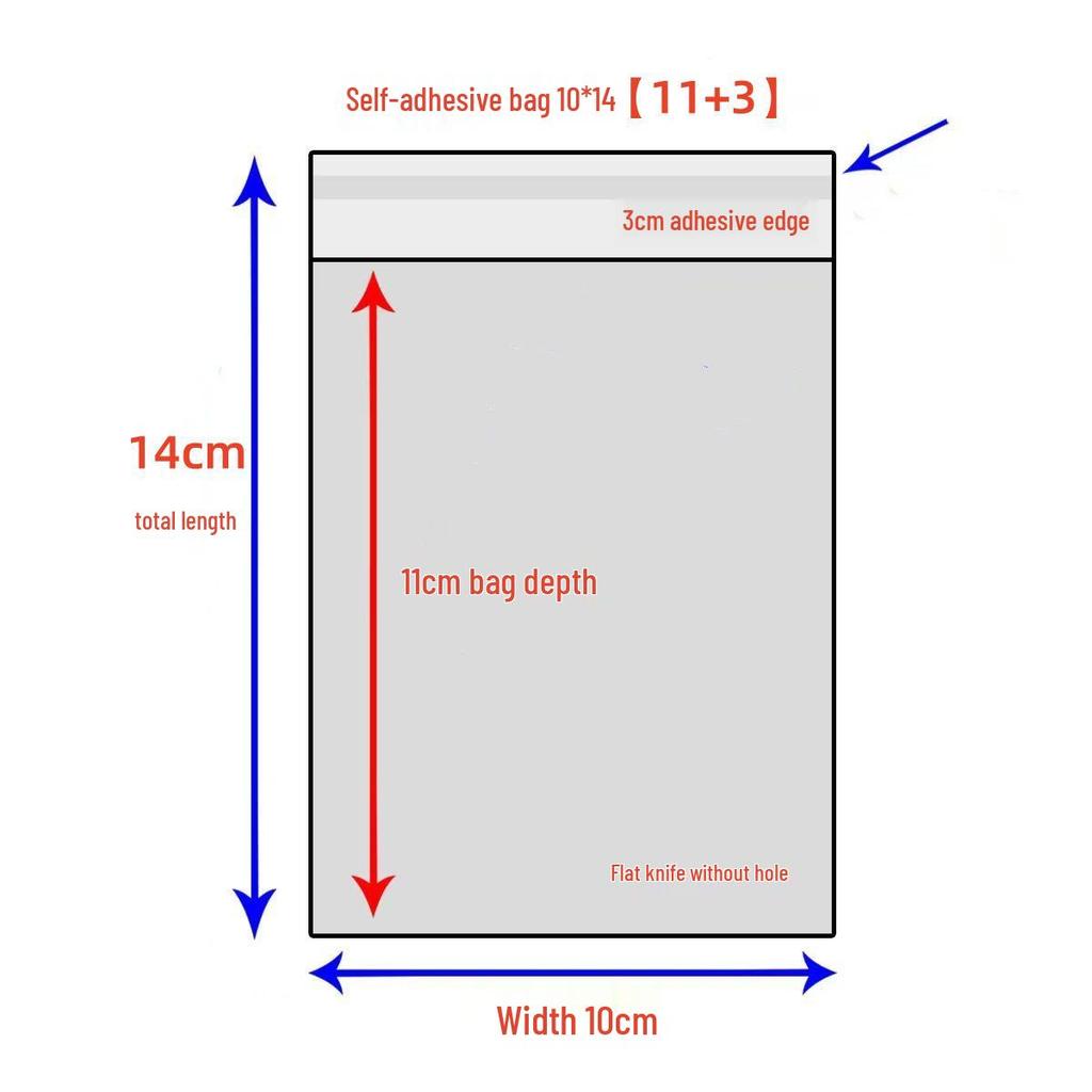 Wide 10 OPP Self-Adhesive Bags for Jewelry and Pencil Packaging