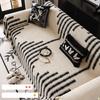 High-End Fishbone Patterned Plush Sofa Towel Anti-Slip Protection Couch Covers For Living Room Anti-Scratch Furniture Slipcover