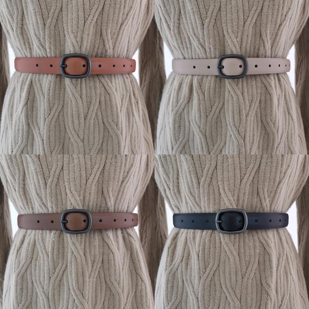 Color Genuine Solid Leather Belt Women Alloy Closure Fashion Summer Wardrobe