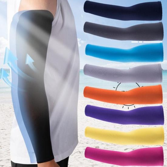 1 Pair Outdoor Sunscreen Arm Sleeves Cycling Running UV Protection Arm Sleeves
