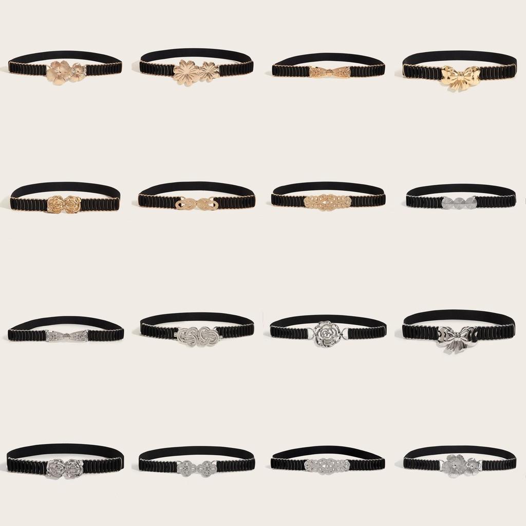 Waist Metallic Ladies Belt With Snap Button Closure For Dresses And Wear Casual