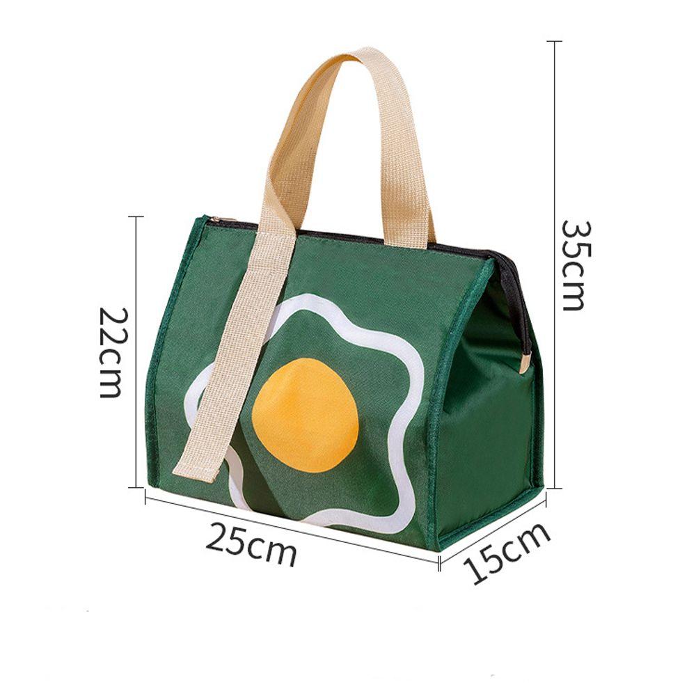 Borsa da Picnic in Tela con Motivo Orsetto Cartoon, Borsa Termica Tote per Pranzo, Contenitore per Alimenti