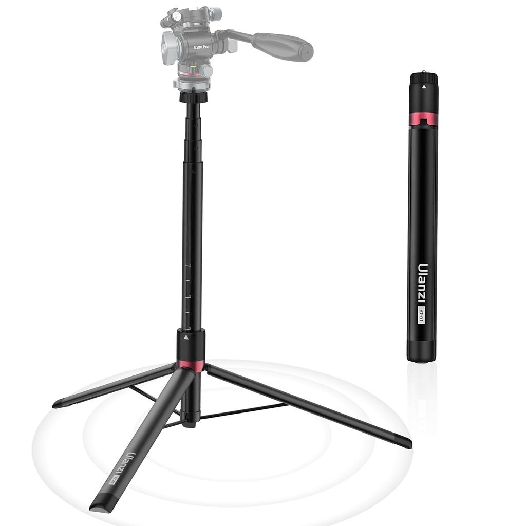 Ulanzi Tripod Camera All Metal Multifunctional Tripod Stand Total Height 152cm 4 Levels of Height Adjustment Equipped with and Screws Camera Tripod