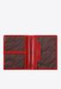 Porte-documents en cuir pour homme Wittchen avec poches transparentes, Rouge, Cuir naturel