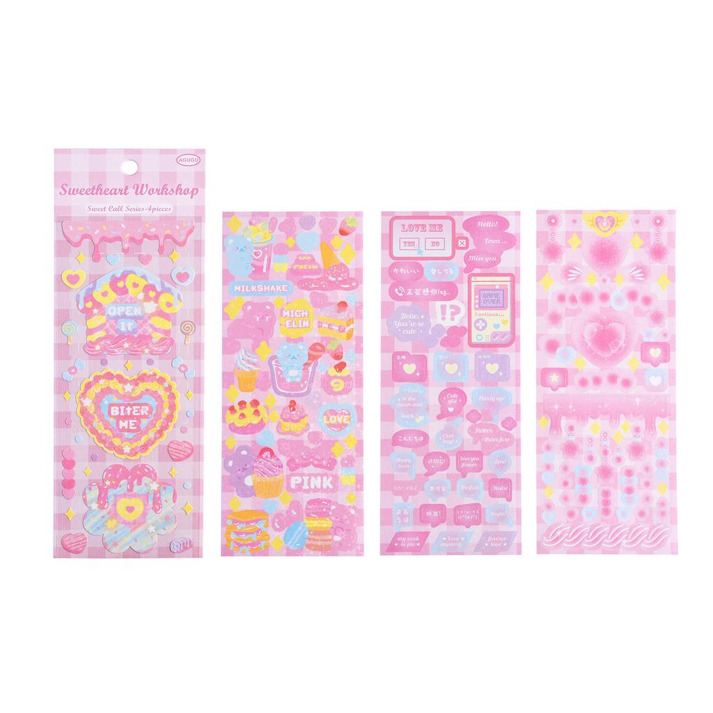 MINKYS New Arrival 4pcs/lot Kpop Photocard Decorative Stickers Laptop Decorative Sticker School Stationery