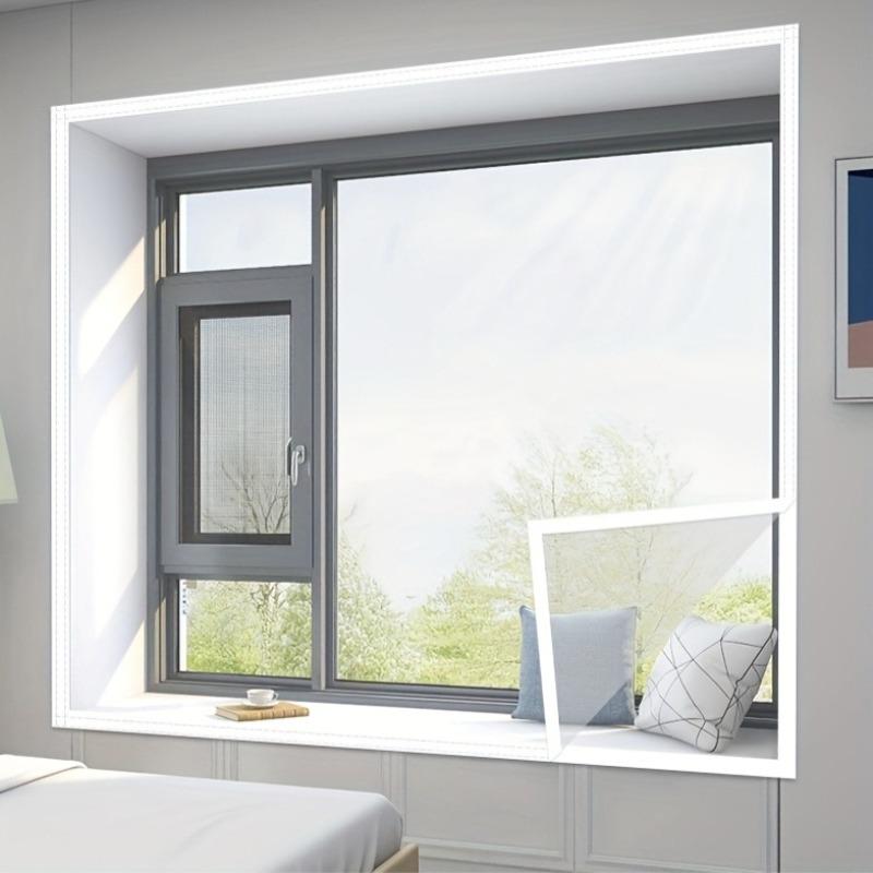 Home Easy-to-Install Windproof Thermal Film, Winter Sealing Window Draft Stopper Leak-Proof Curtain, High Transparency Thickened Plastic Sheet