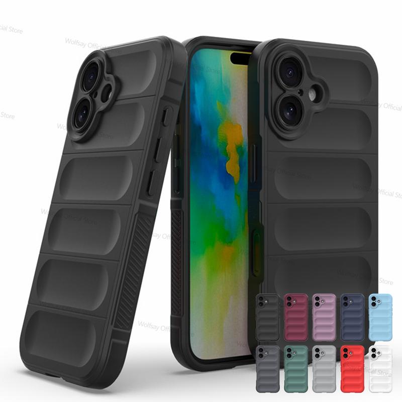For iPhone 16 Case iPhone 16 Plus 16 Pro Plus Cover Funda Shockproof Silicone TPU Protective Phone Back Cover For iPhone 16