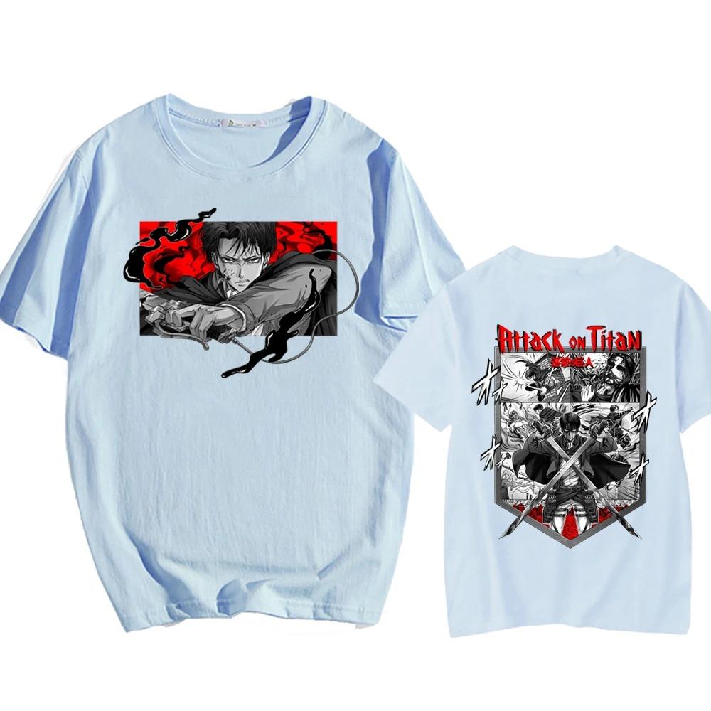 Japanese Anime T Shirt Scouting Legion Clothes Shingeki No Kyojin Tee Shirt Attack On Titan Giant short-sleeve T-shir Men Women