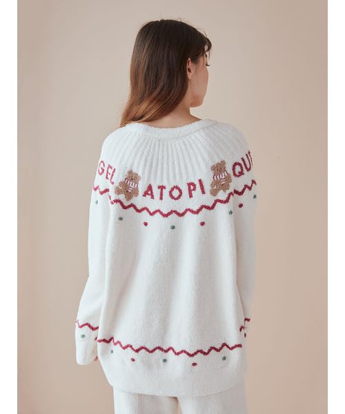 Gelato Pique HOLIDAY Nordic Pullover PWNT245159 IVR Free Size Women's