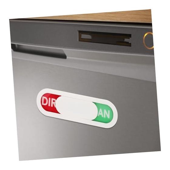 Happyyami Dishwasher Clean Dirty Magnetic Sign Magnet Indicator Made of ABS Material Acrylic White Cleaning Goods Convenient for Home and Kitchen Use