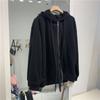 Kapuzenpullover Damen Herbst und Winter Lockere koreanische Strickjacke Lässiger dünner Kapuzenpullover Kapuzenjacke mit Reißverschluss Damenbekleidung
