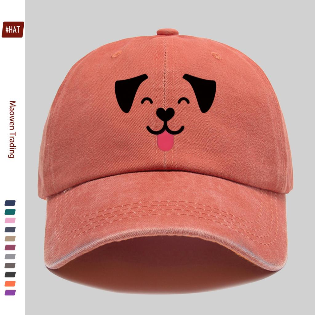 Pc Simple Dog Face Pattern Printed Baseball Cap Fashionable and Trendy Casual Outing Sun Hat Trucker Decorative Hat Adjustab
