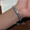 Medieval Style Full Diamond Four-Leaf Flower Point Diamond Bracelet Ring High-Grade Light Luxury Versatile Jewelry