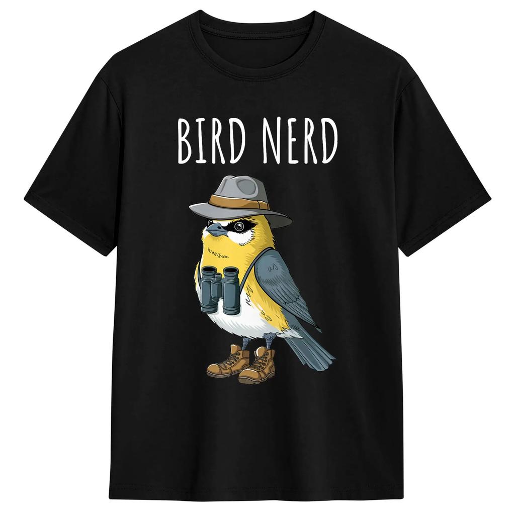 Bird Nerd Bird Watching Birding Bird Lover Watcher Tshirt For Couple Summer Vintage Tshirts Crew Neck Tee Shirt Big Size Tops