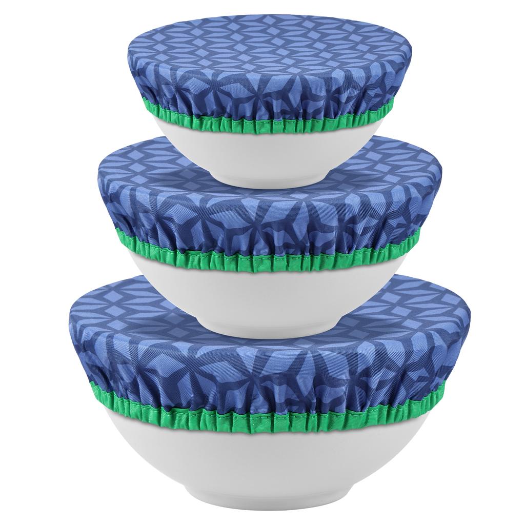 3Pcs Bowl Covers Cotton Cloth Dish Kitchen Fresh-Keeping Elastic Food Wrap Bowl Covers Storage Container Reusable
