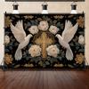 Cross Holy Grail White Dove My First Holy Communion Background Customizable Baptism Party Party DecorationArrangement Background