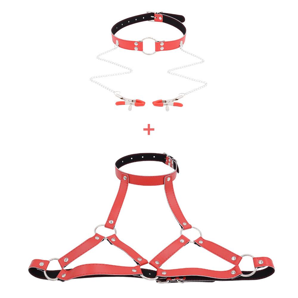 Sexy Lingerie Alternative Female Slave Clothes Ball Gag Nipple Clamp Couple Flirting Toys Adult Sex Product SM Sexy Binding