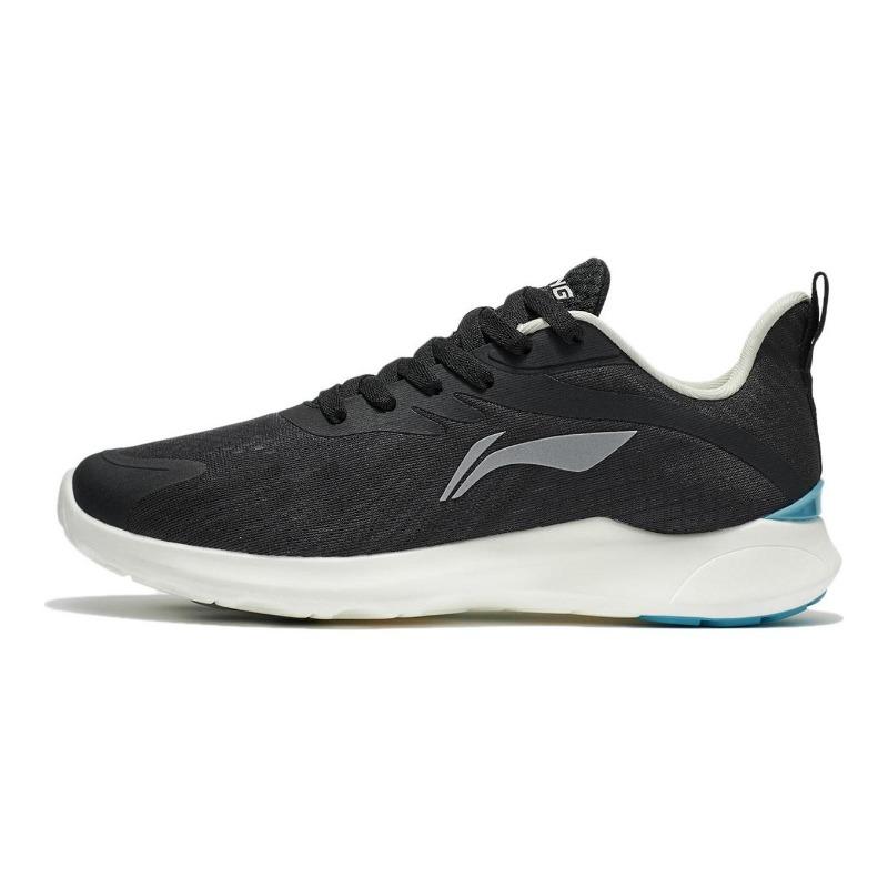 Li-Ning Light Series Soft Elastic Breathable Shock Absorbing Low Top Men Running Shoes Black ARSU081-3 41