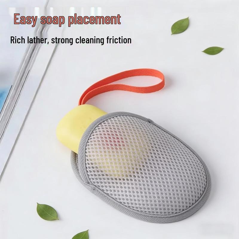 Dual-Sided Soap Foaming Net Bag for Bath & Face