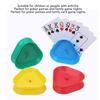 4 Mixed Colors Cards Playing Holder Hands Free Triangle Shaped Poker Rack Holder for Kids Adults