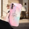 Pink metallic paint glass phone case suitable for Samsung Galaxy S26 S25 S24 S23 S22 S20 FE Ultra Plus anti drop back cover
