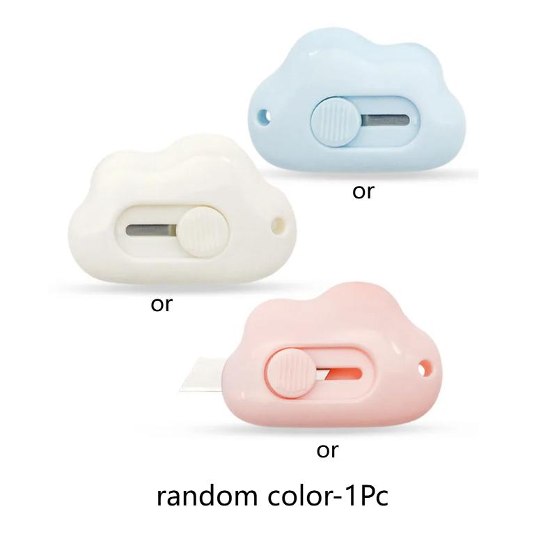 Mini Pocket Cloud Art Utility Knife Box Knife Paper Cutter Craft Wrapping Refillable Blade Stationery