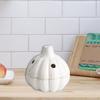 Pote de Armazenamento para Alho Casa Presente Premium Resistente Branco Ingrediente com Tampa Ventilada para Bancada