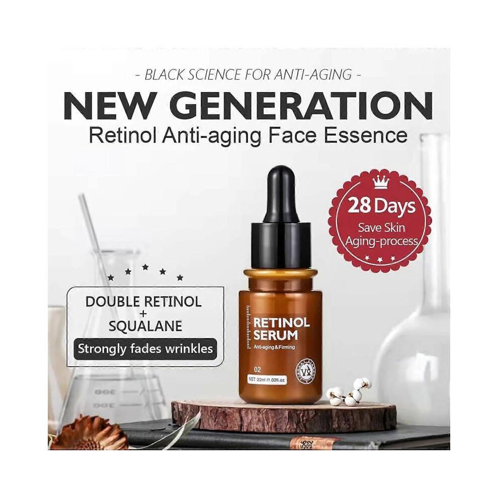 Confezione da 2 Crema e Siero Anti-Età al Retinolo Glamour Vivace, Crema al Retinolo, Idratante al Retinolo, Siero Antirughe