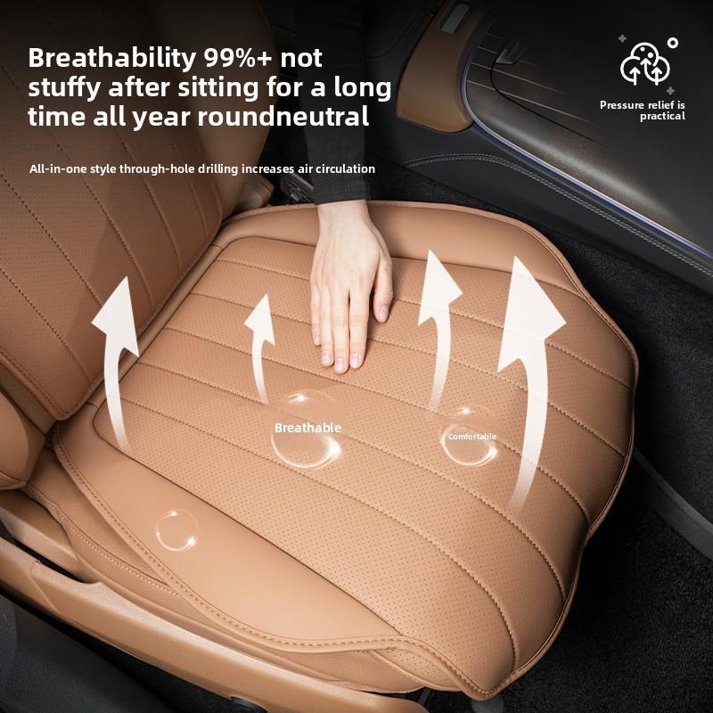 Luxury Car SUV Universal Nappa Leather Car Seat Cover Comfortable Memory Foam Perforated Leather Cushions Car Seat Protection