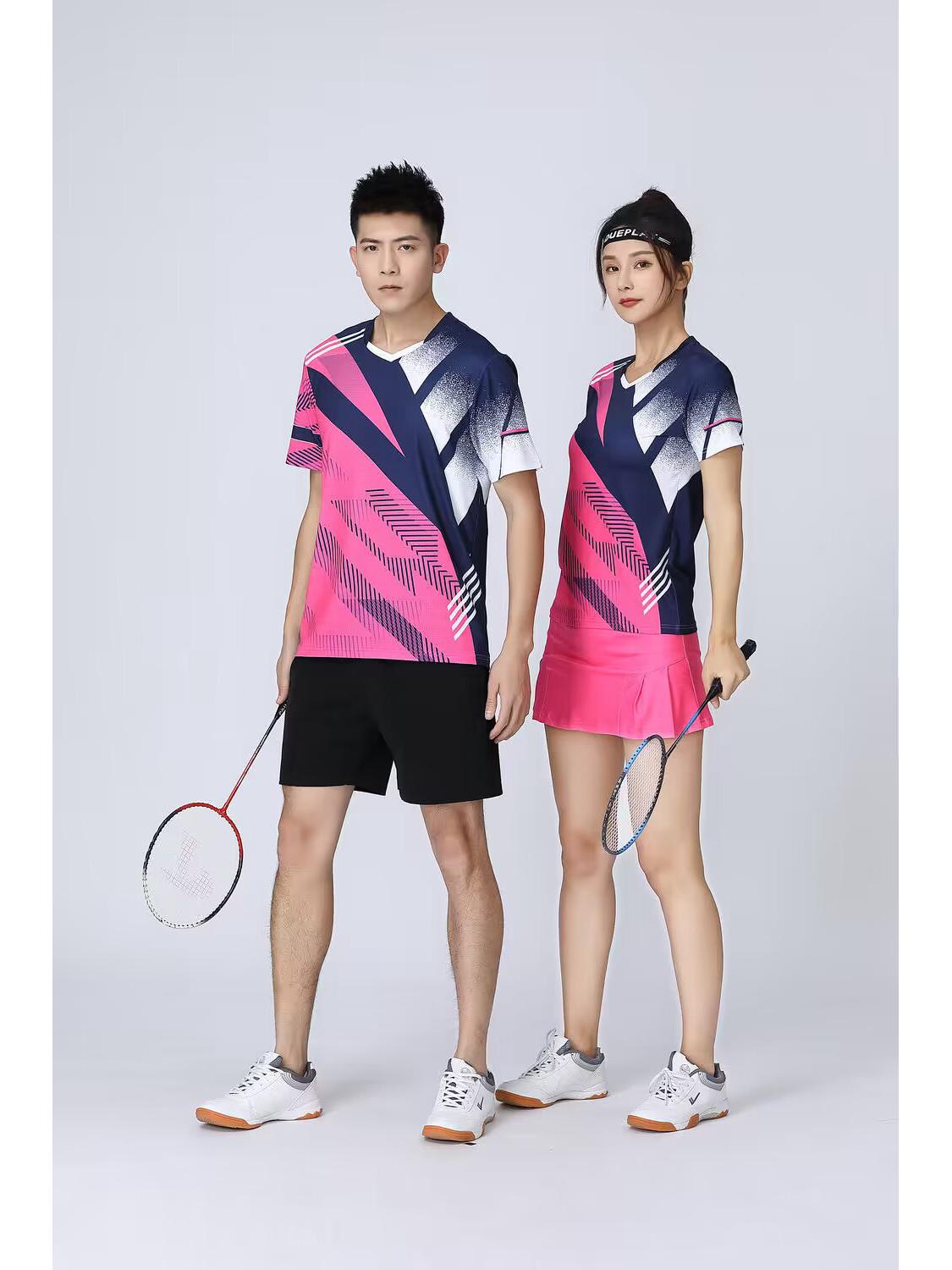 Быстросохнущий комплект спортивной формы с коротким рукавом для настольного тенниса и бадминтона - Мужская и женская летняя соревновательная форма Women s XL 2150₽