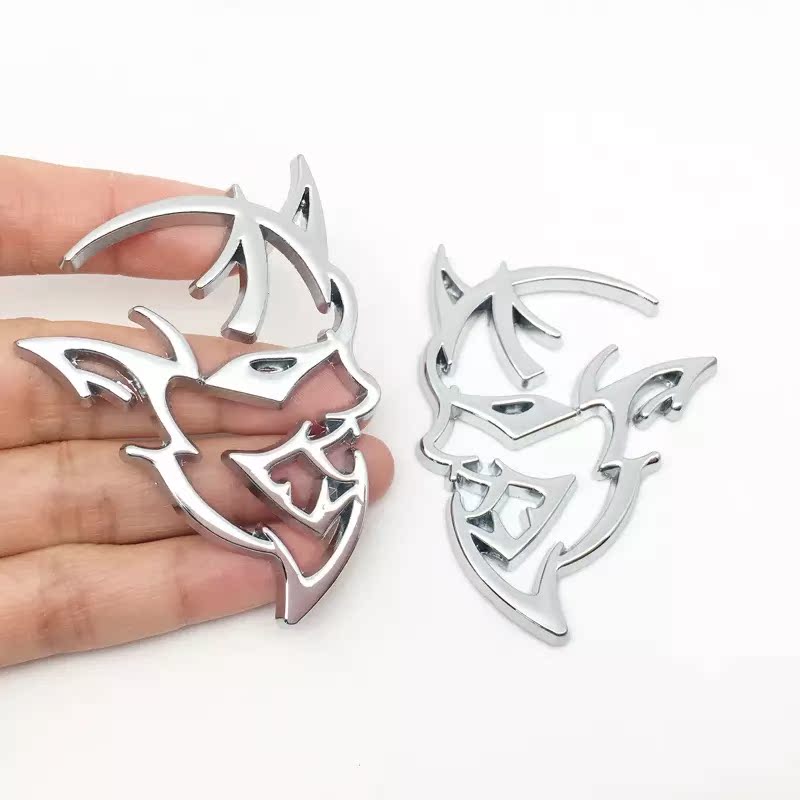 3D Metal Hell Demon Emblem Car Body Trunk Badge Sticker For Dodge Journey Charger Ram 1500 Caliber Nitro Caravan Avenger PP2