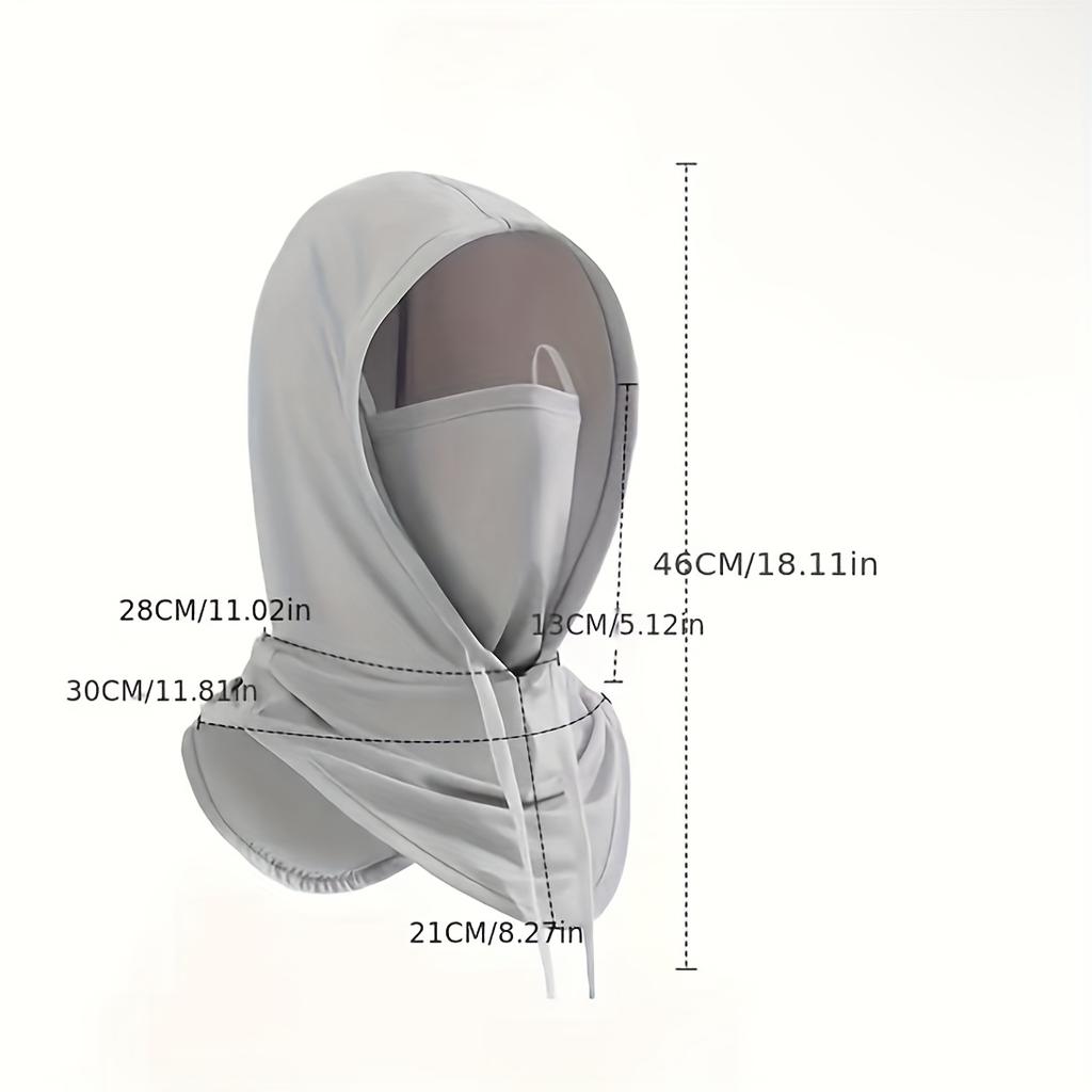 Men's & Women's Full Face Mask with Neck Coverage - Quick-Dry Breathable, Elastic Sporty Design for Cycling, Outdoor Activities & Casual Wear