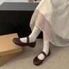 Retro Black Premium French Light Mouth Single Shoes Women's 2025 New Autumn Skirt Versatile Mary Jane Shoes