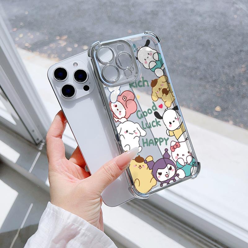 Happy Sanrio Kuromi Hello Kitty Melody Case For Samsung Galaxy S26 Ultra 5G S25 FE S24 S23 S22 Ultra Plus A57 5G Pochacco Cover