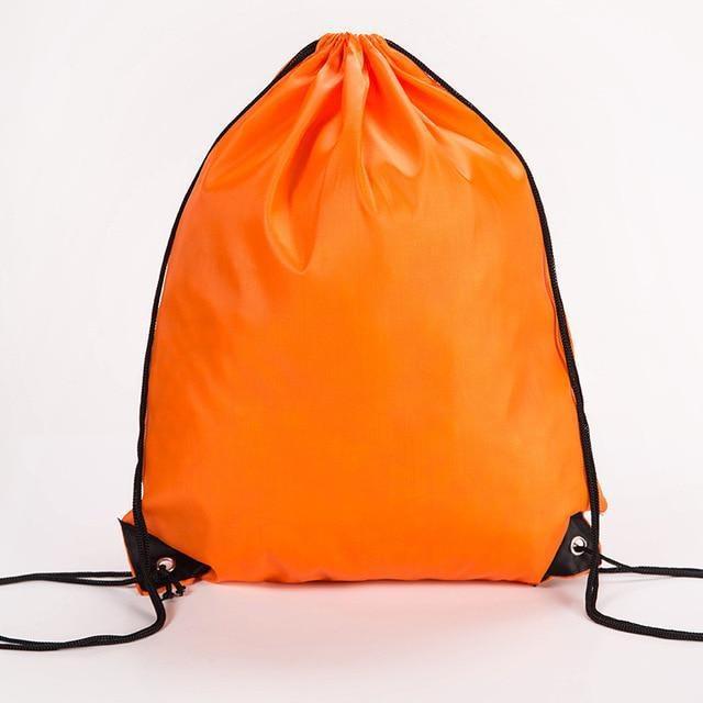 1PC Large Capacity Nylon Waterproof Drawstring Backpack Outdoor Sport Fitness Storage Bag Thick Rope Polyester Bag