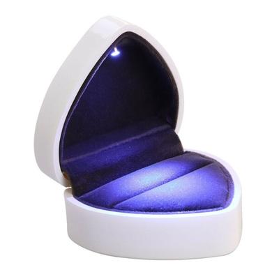 Neue kreative Ringbox in Herzform, LED-Licht, Schmuckschatulle, Antrags-, Geständnis-Ringbox, LED-Licht, Ohrring-Anhänger, Aufbewahrungsgeschenkboxen 2022