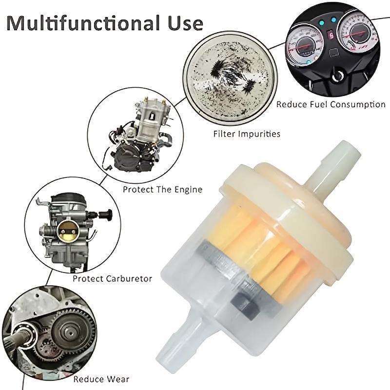[Universal Fuel Filter] Universal Gas In-Line Fuel Filter | with Magnet for Motorcycle ATV Quad Go Kart Accessories 3/16 Inch