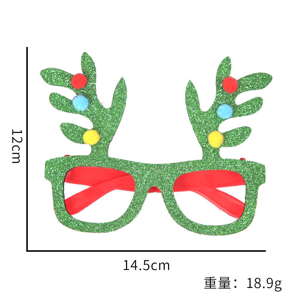 Christmas Glasses Glitter Party Glasses Frames Christmas Decoration Costume Glasses For Holiday Christmas Parties