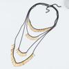 Womens Oversized Handmade Beaded Alloy Leaf Pendant Necklace Gold Tone Fashion Statement Jewelry 2025