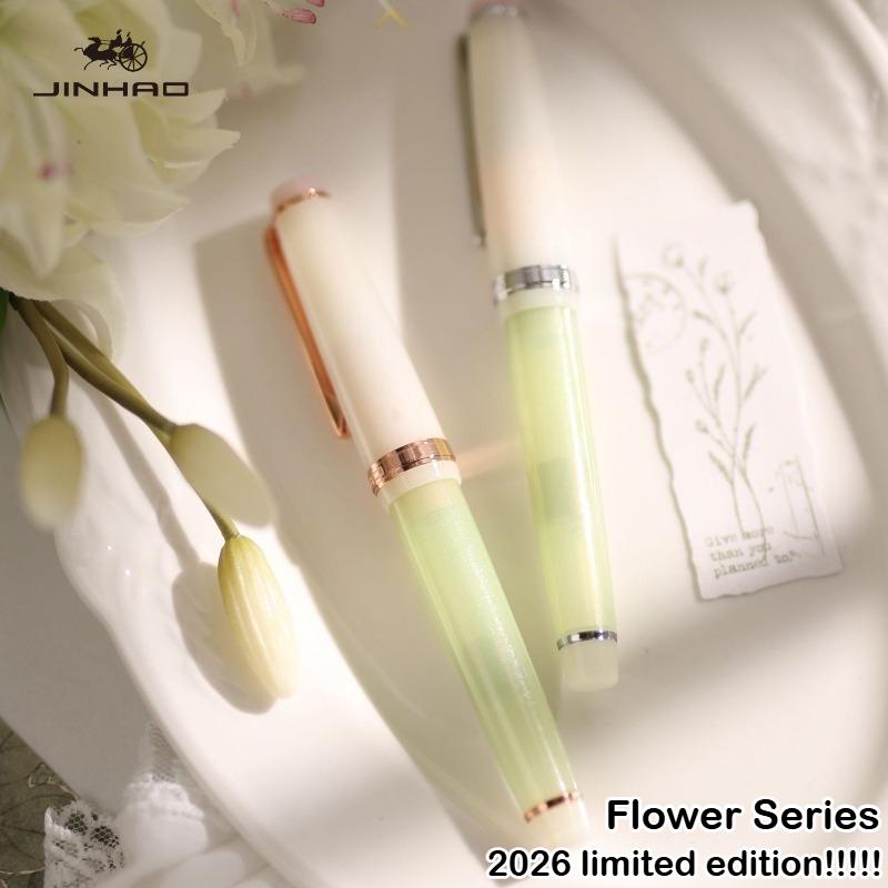2026 Limited Flower Series !!! JINHAO 82 Fountain Pen EF/F/M Macaron Color Calligraphy Pen School Office Supplies Stationery