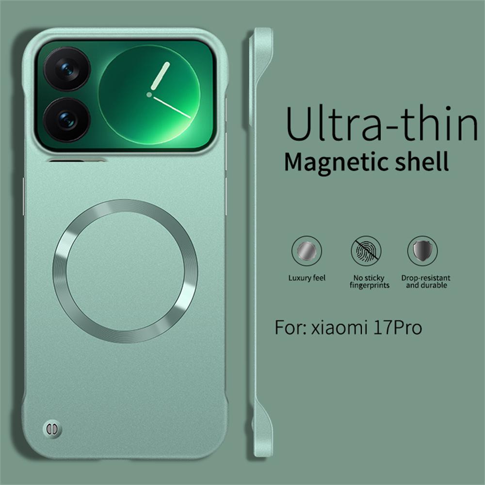 

Plating Metallic Color Frameless Magnetic Phone Case For Xiaomi 15 17 Pro Max 14 13 Ultra For Magsafe Ultra-thin Cover Xiaomi 13