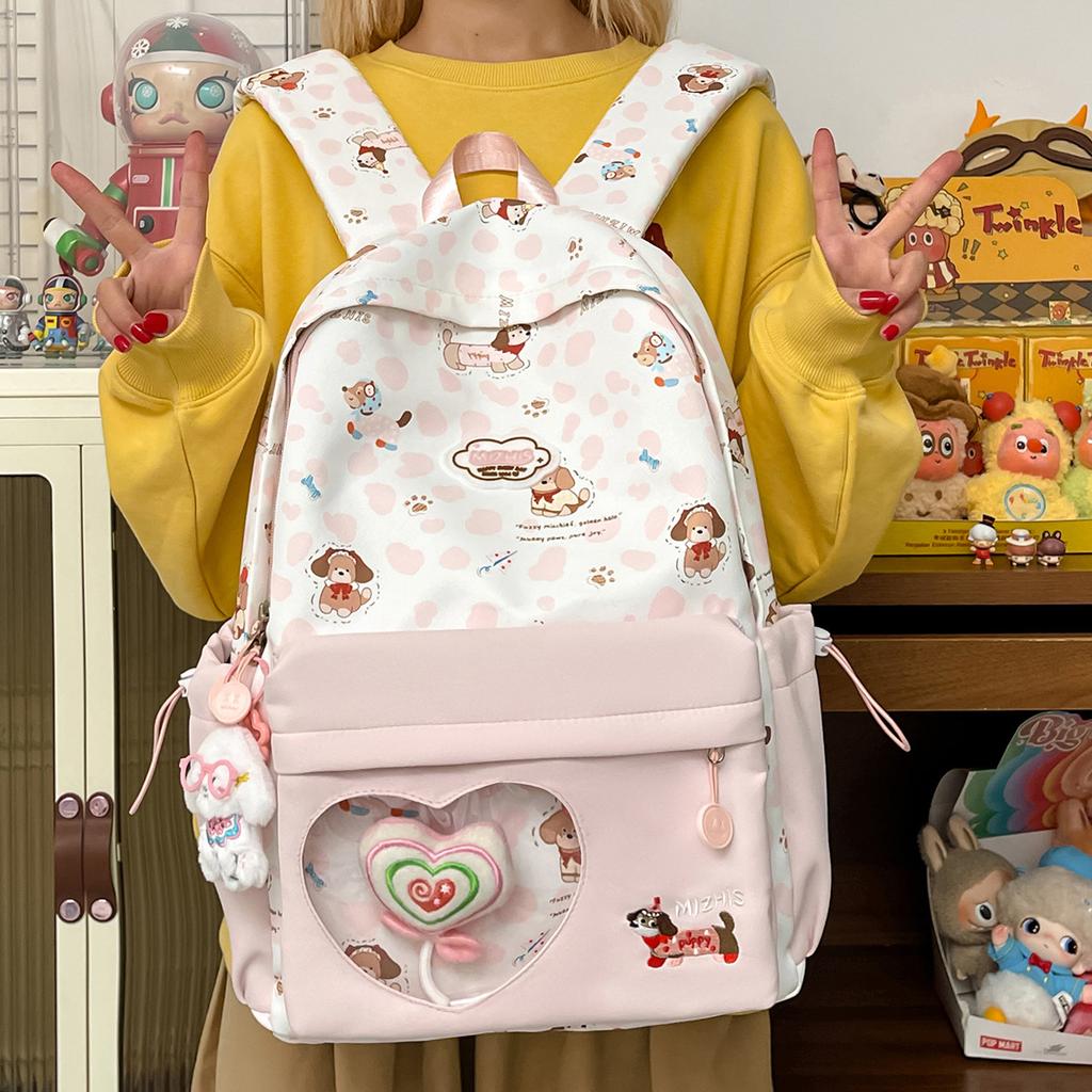 Schoolbag schoolbag junior high school female ins niche high value backpack large capacity high school college wind travel lightweight backpack
