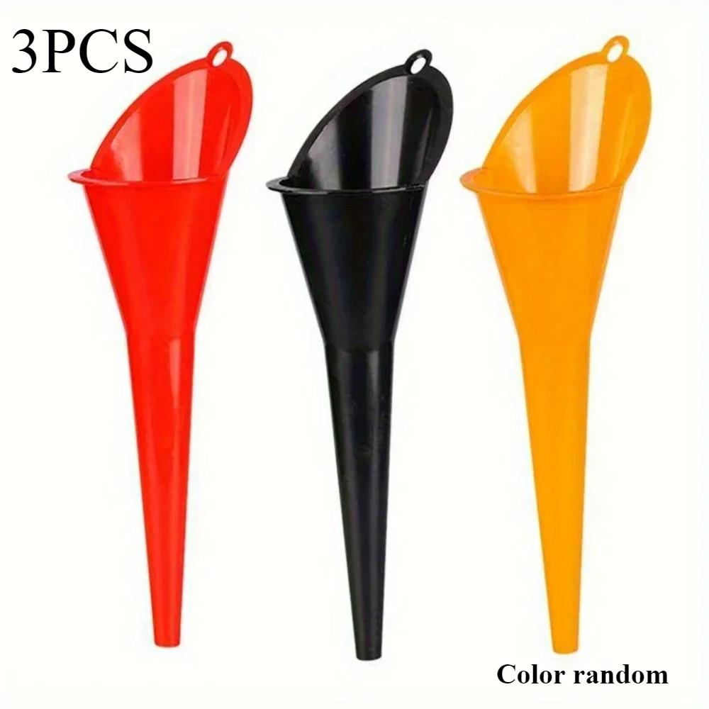 

Воронка с длинным носиком, брызгозащищенная пластиковая масляная воронка, инструмент для заправки мотоцикла, набор из 3 штук