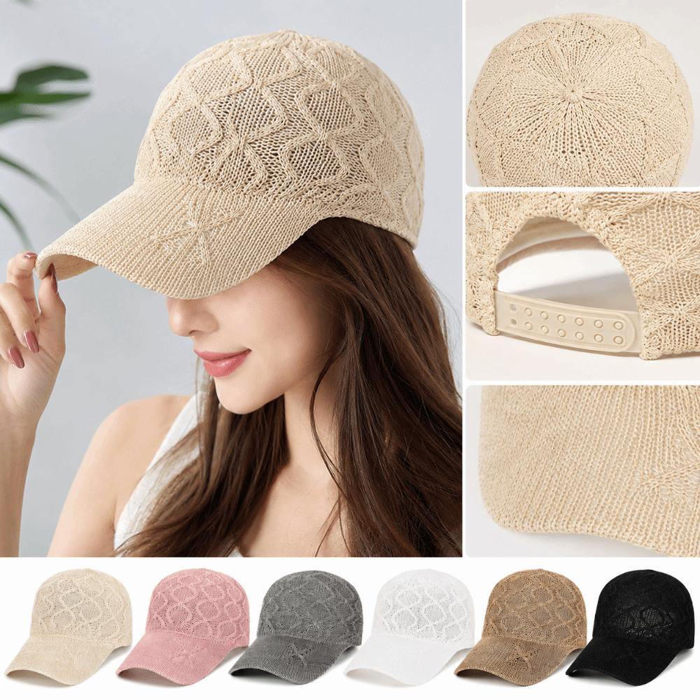 Adjustable Breathable Knit Hat Retro Adjustable Cap High Quality Mesh Hat Casual Wear