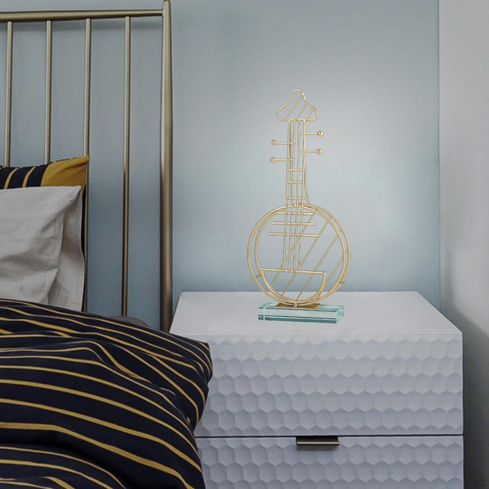 3 Instrument Statue Figurine Sculpture Iron Collectible Modern Handmade Miniature for Christmas Small Size Lute