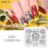 kads Flower 034 Bouquet Beauty Patterns Nail Art Stamping Plates Nail Tools Nail Art Design Stamp Templates DIY Plate