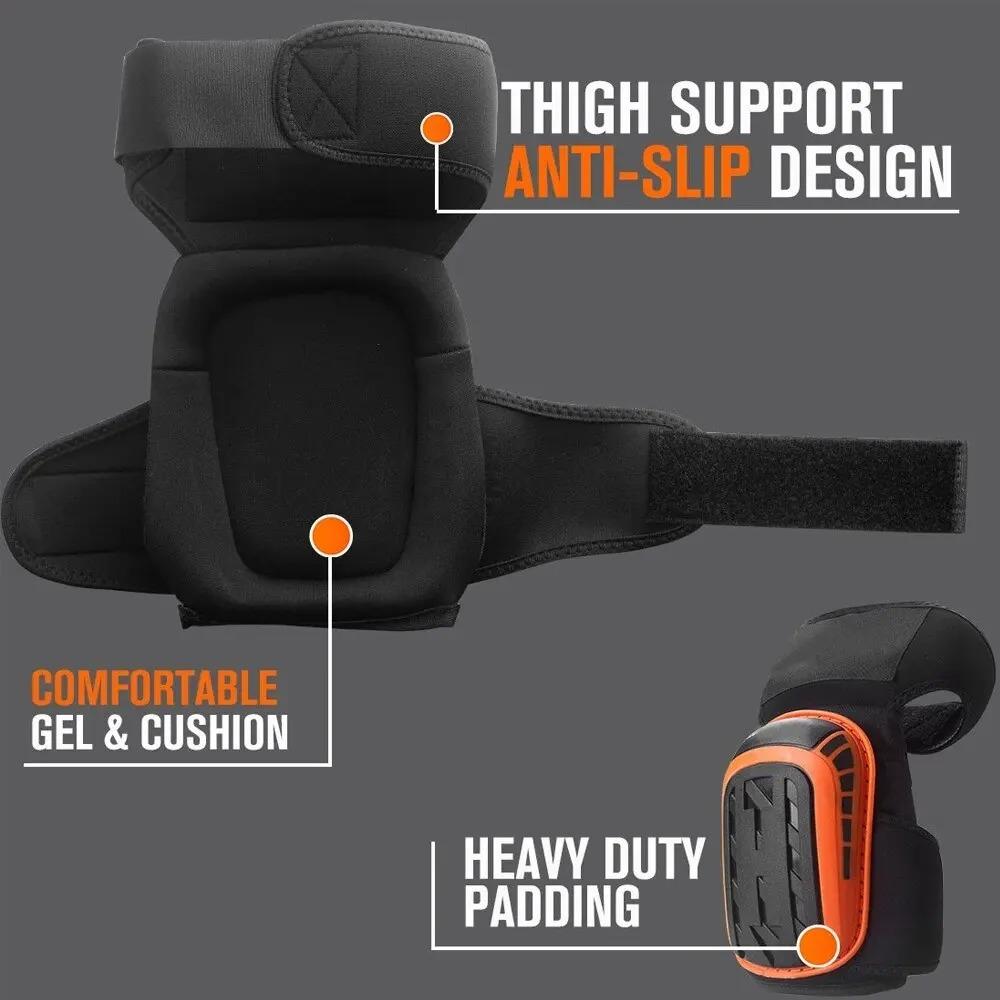 Professional Heavy Duty Eva Foam Knee Pads With Gel Cushion Adjustable Straps For Working Gardening