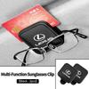 THQP1 Car Visor Glasses Clip Leather Sunglasses Holder Card Clip Accessories For Lexus UX250h RX450h CT200h RX400h NX300h RX350 RX300