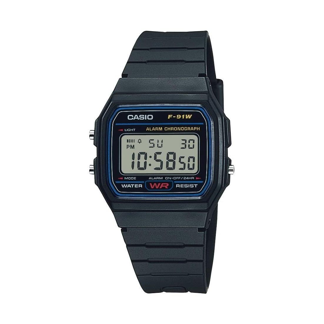 Casio wristwatch Collection F-91W-1JH mens black