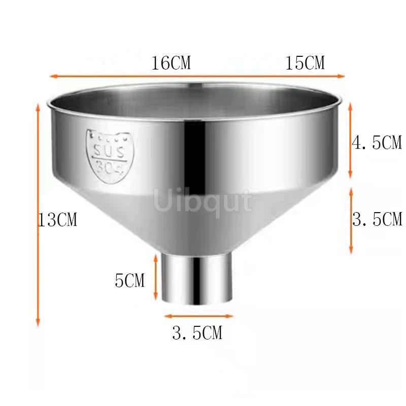 304 Big Stainless Steel Funnel Kitchen Oil Liquid leakage Funnel refueling Detachable Filter Wide Mouth Funnel Kitchen Tools